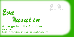 eva musulin business card